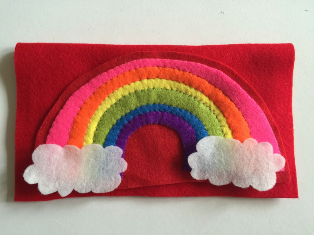 felt rainbow needle case