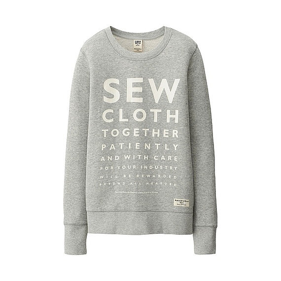 Uniqlo Merchant and Mills sewing jumper in grey