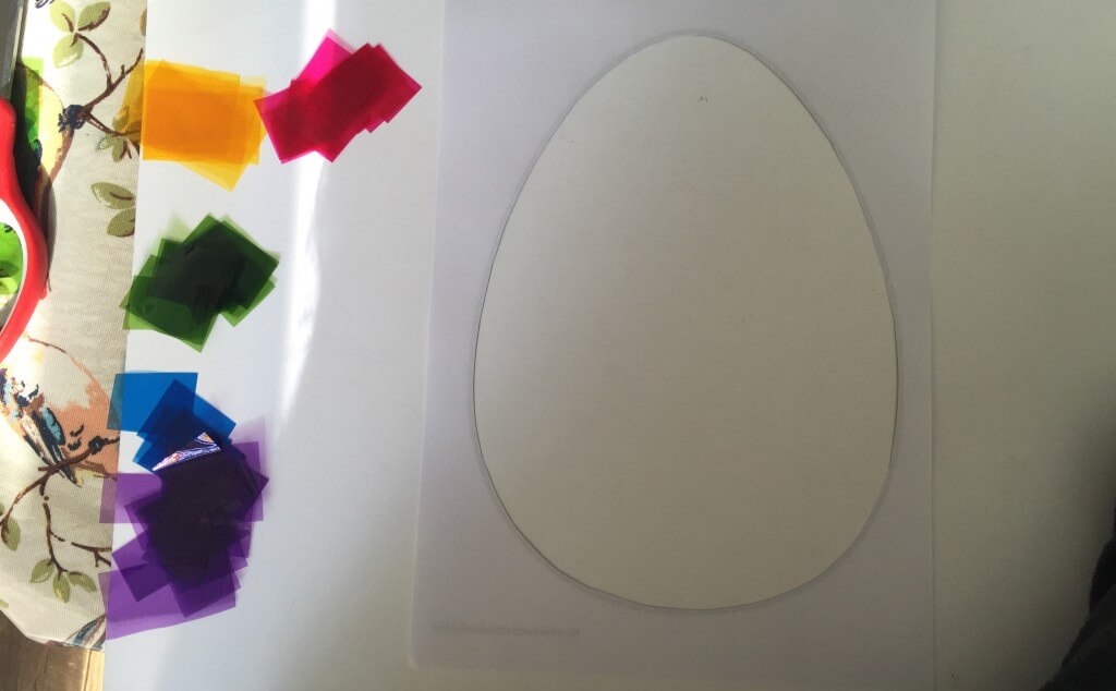 DIY Easter egg sun catcher