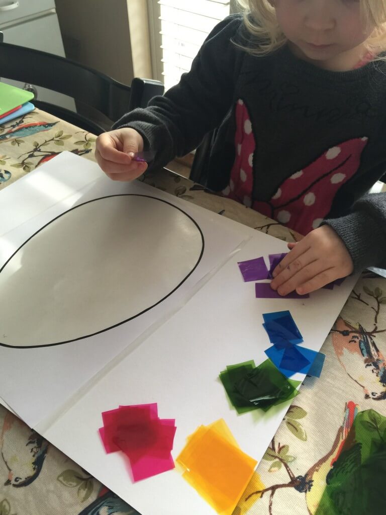 DIY Easter egg sun catcher