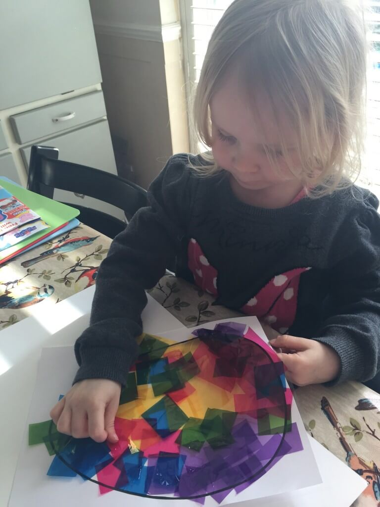 DIY Easter egg sun catcher
