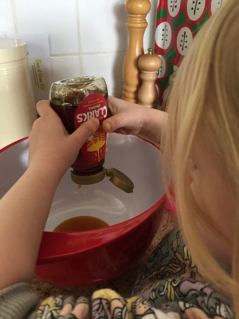 bottle of Clarks Maple Syrup