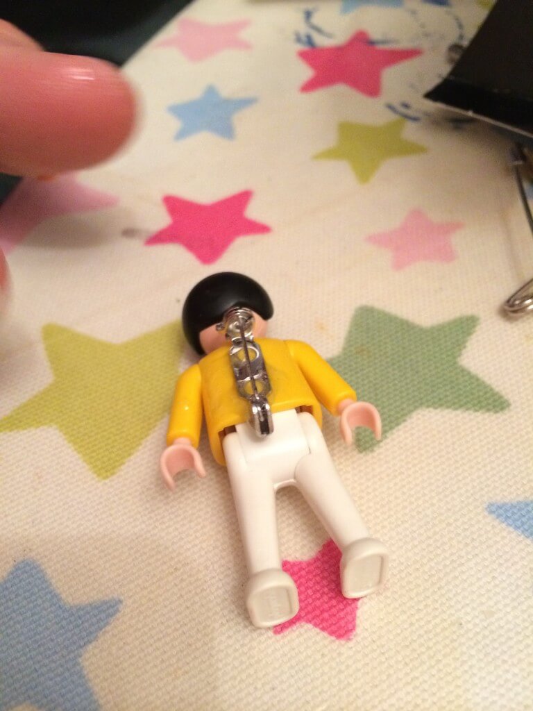 vintage Playmobil person bagde