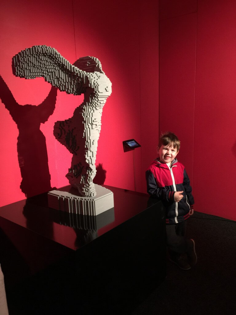 Art of the Brick sculpture