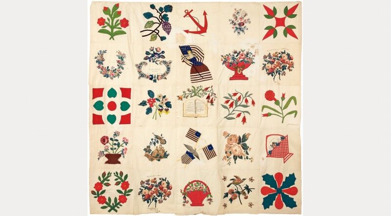 Hatched-Matched-Dispatched-and-Patched-Album-Quilt-Top-dating-1862