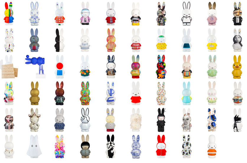 miffy sculptures from the miffy art parade