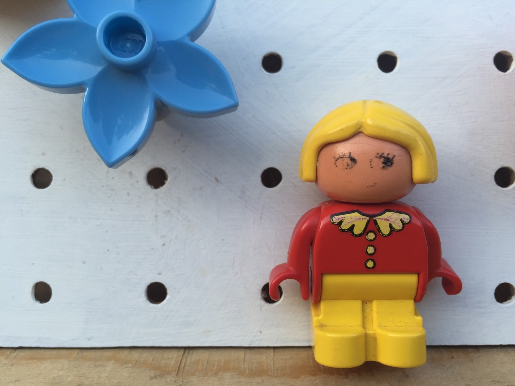 upcycled lego duplo clock