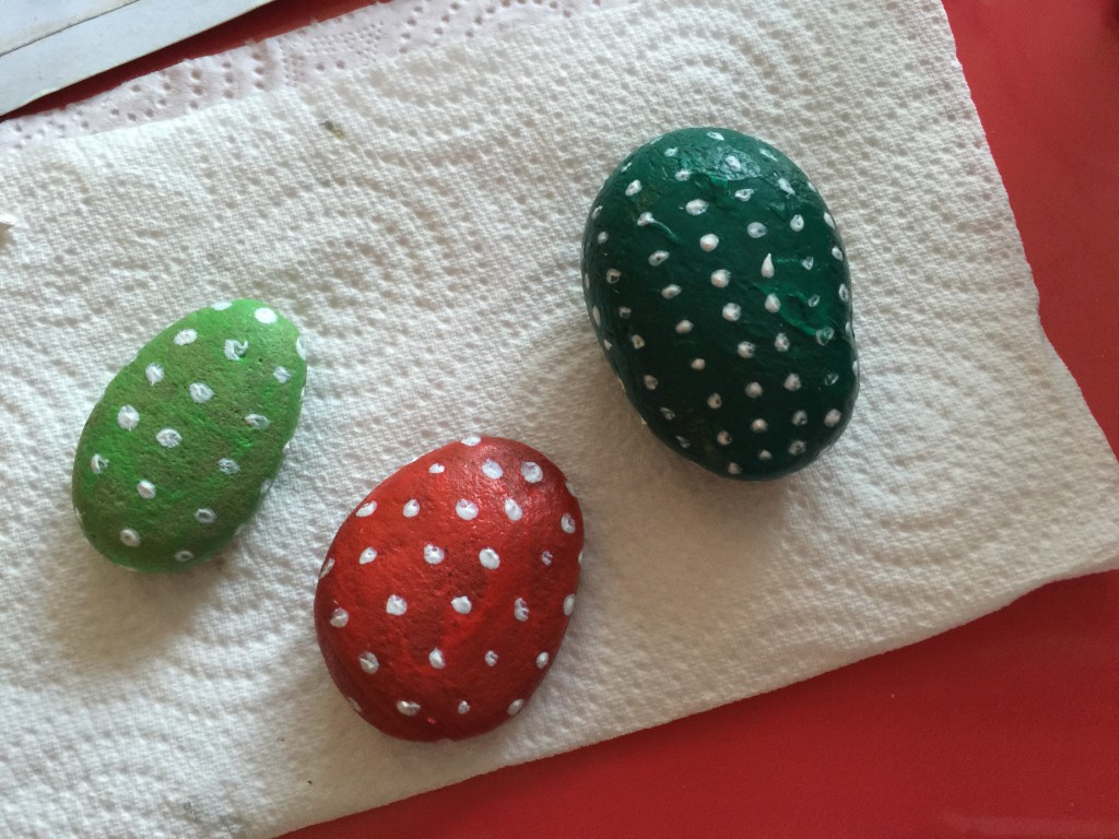 painted pebble cactus