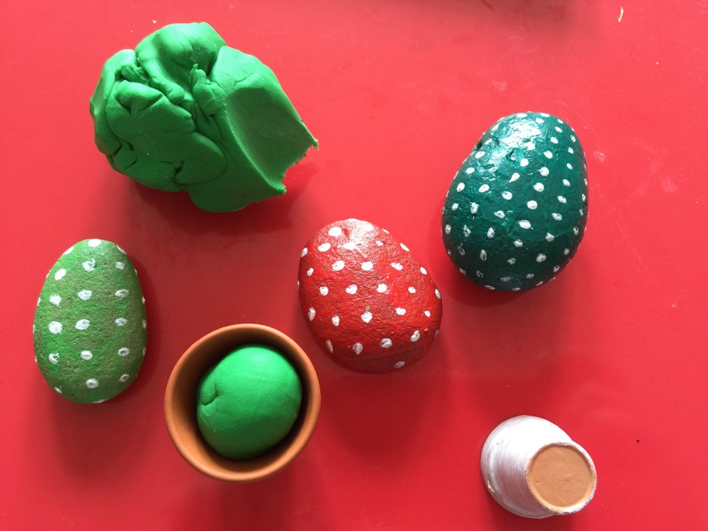 painted pebble cactus