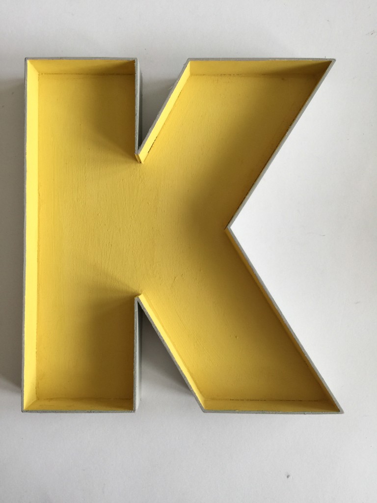fillable wooden letter painted with Annie Sloan