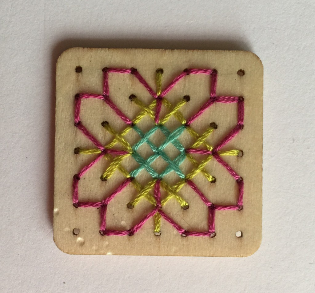 Jenny Makes Mollie Makes cross stitch jewellery kit