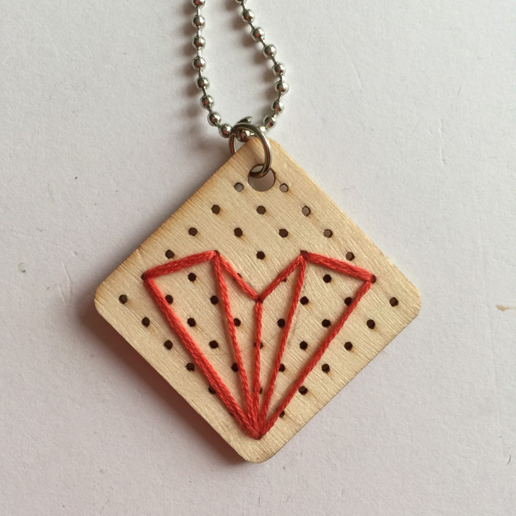 Jenny Makes Mollie Makes cross stitch jewellery kit