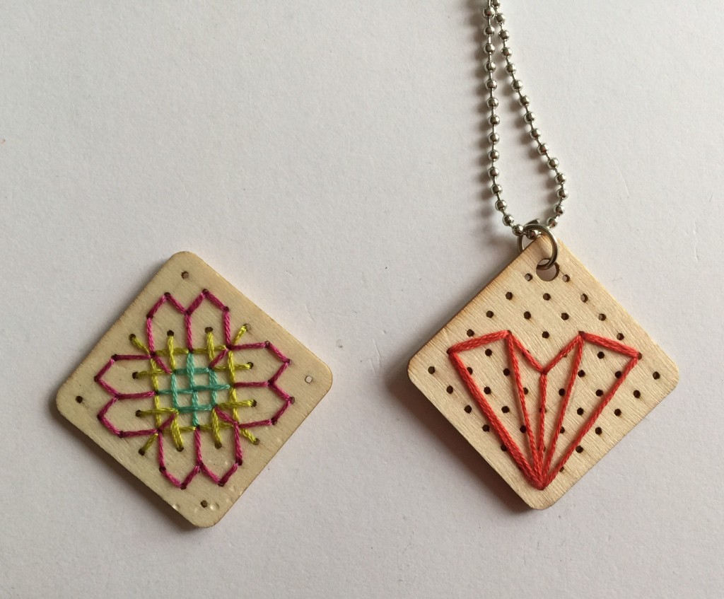 Jenny Makes Mollie Makes cross stitch jewellery kit