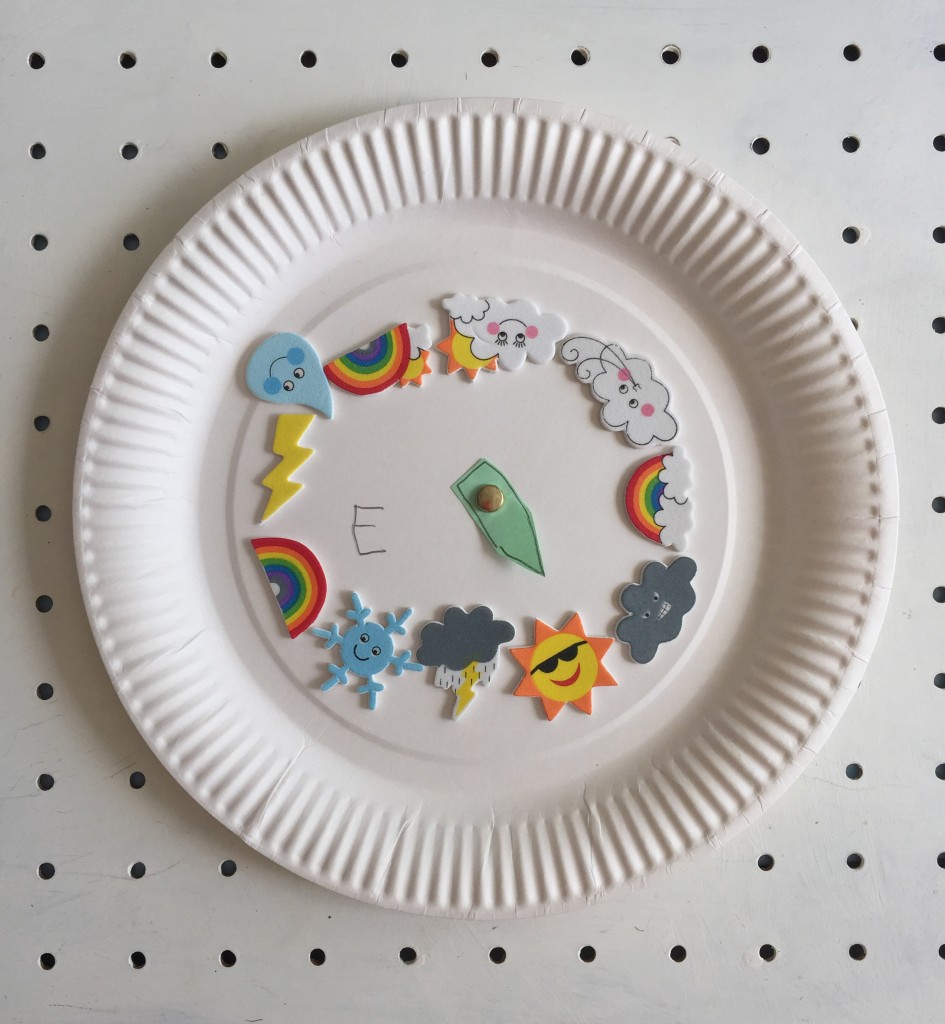 paper plate weather station