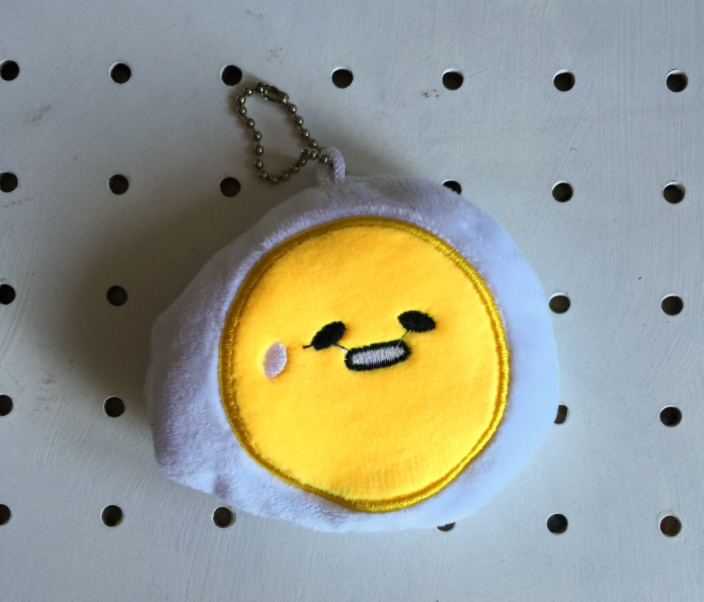 fried egg key ring