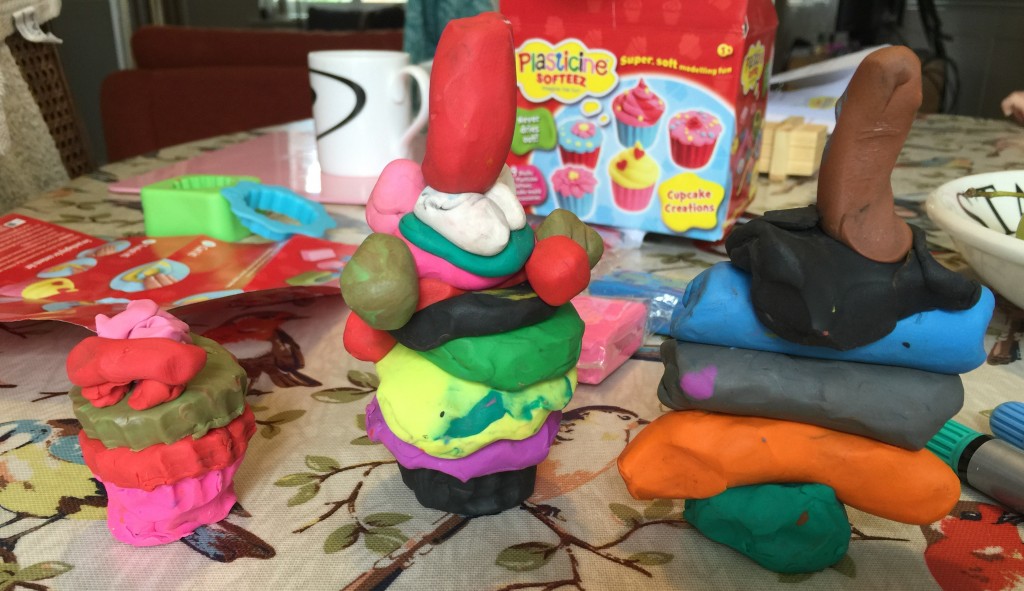 playing with plasticine