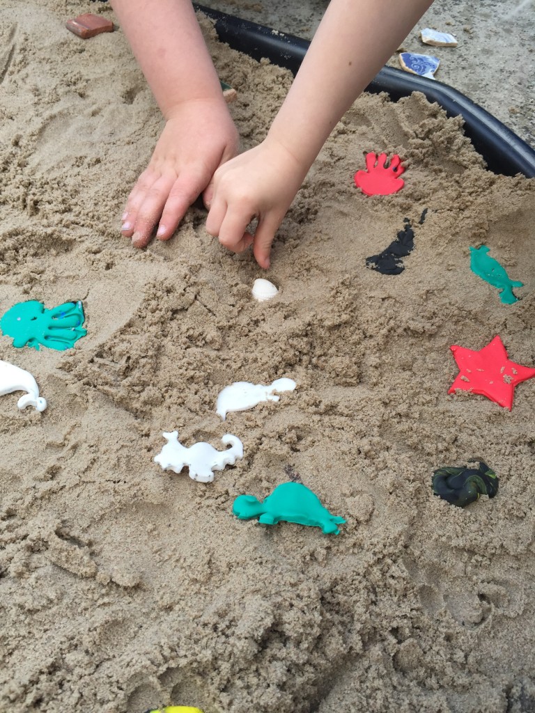 Beach themed sensory activity