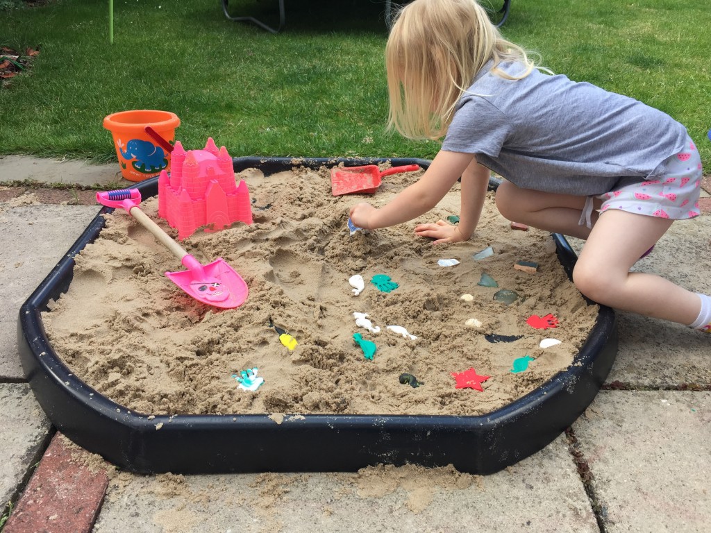Beach themed sensory activity