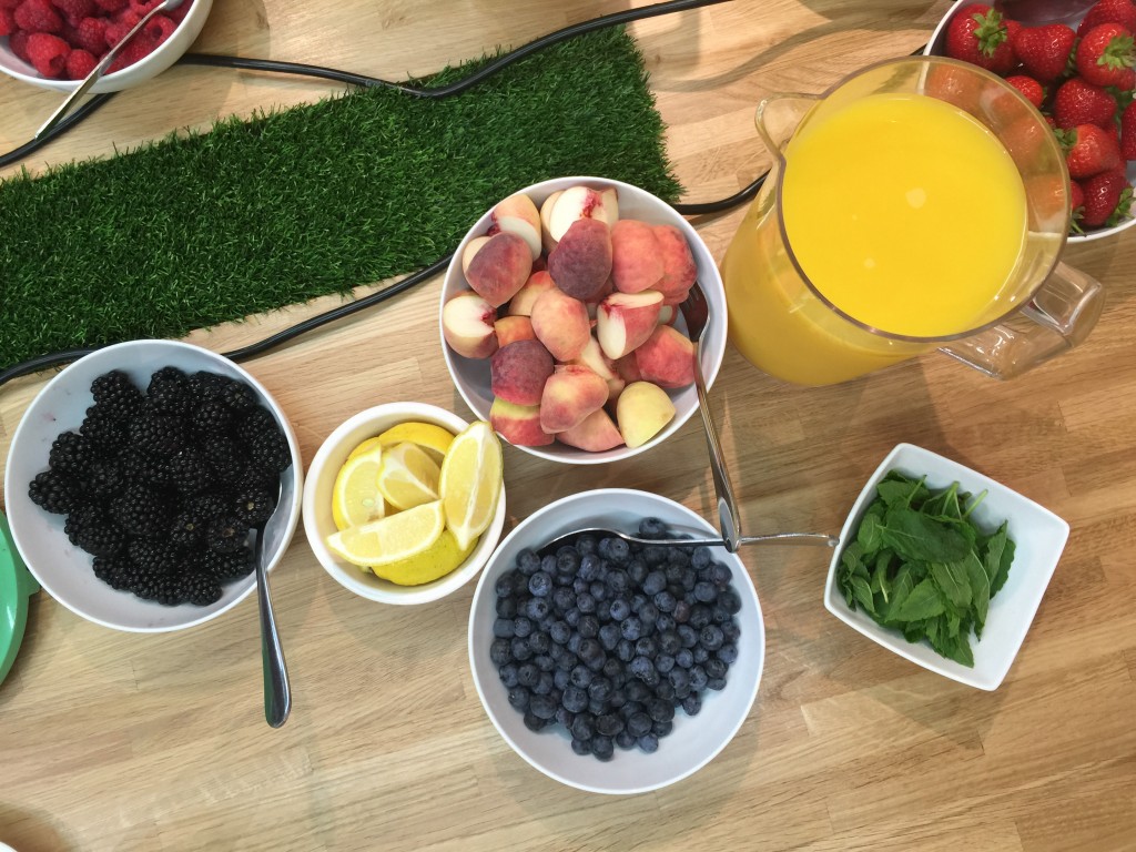 making smoothies at Innocent