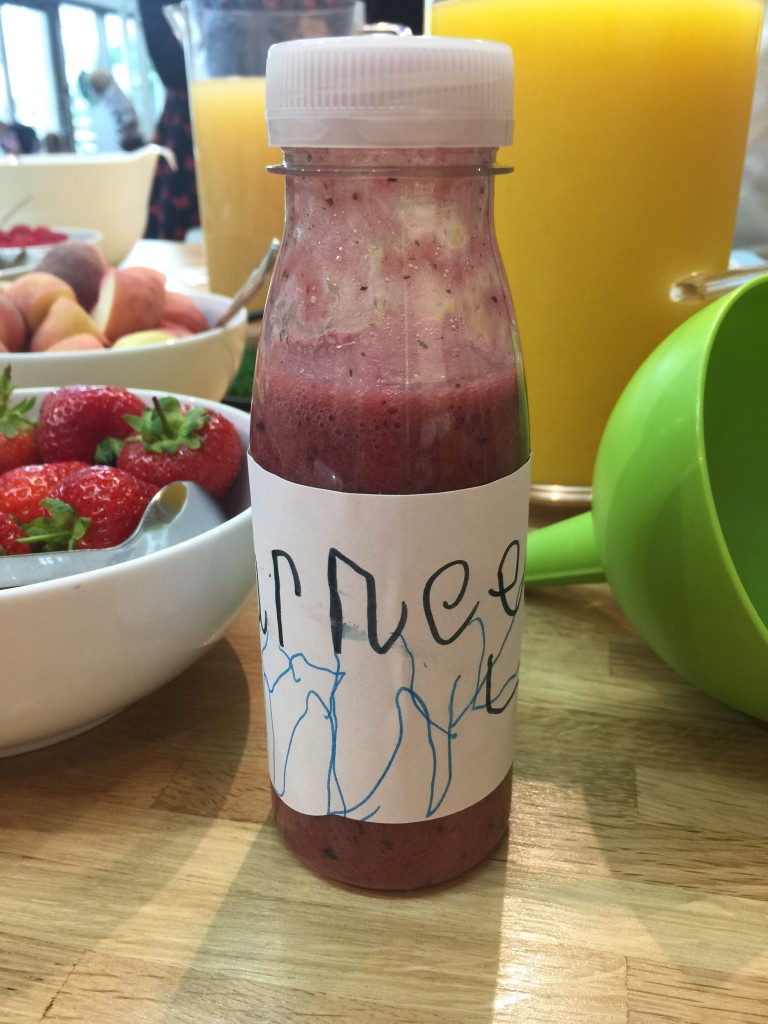 making smoothies at Innocent