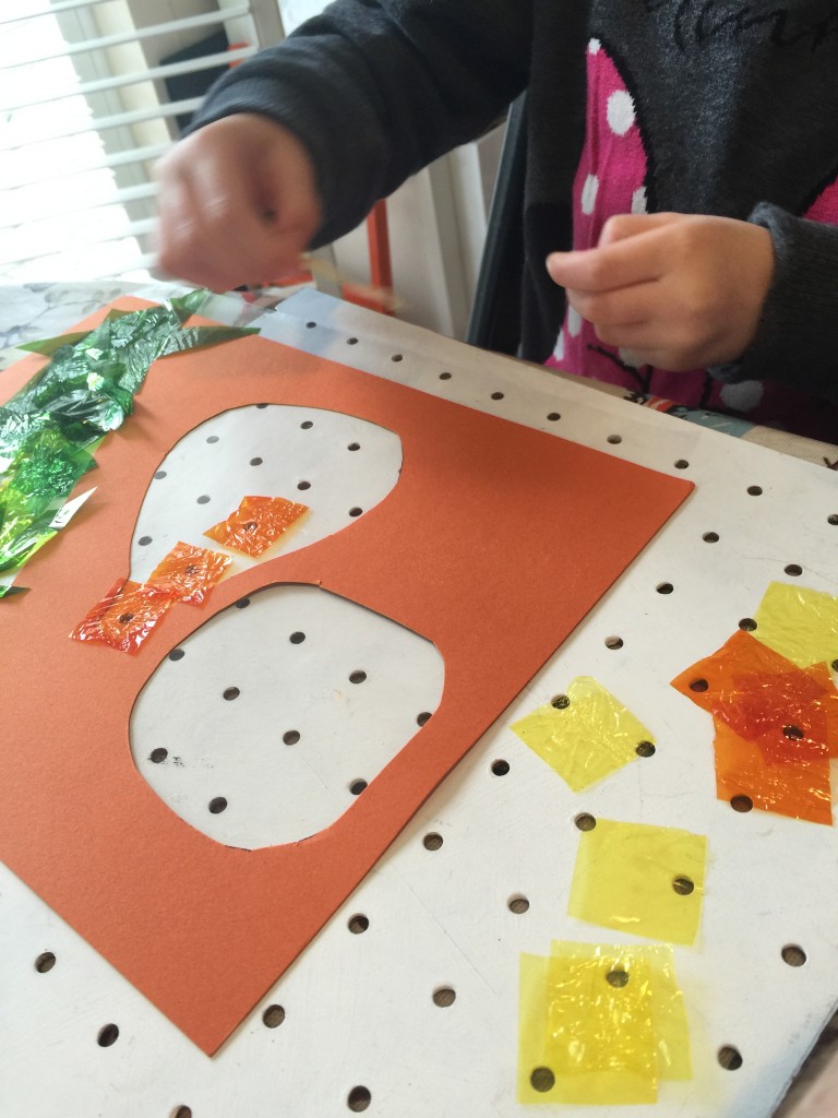 Pumpkin and gourd sun catcher decorations