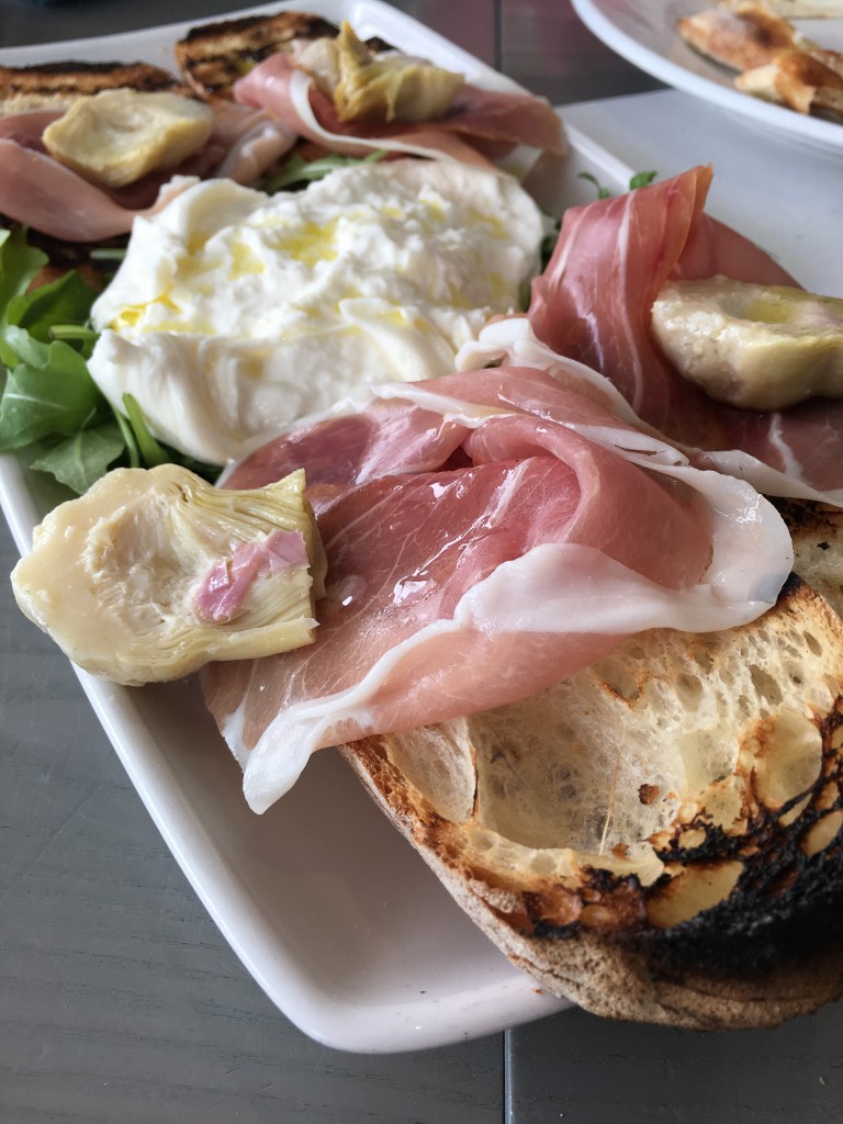 Burrata & prosciutto at Strada