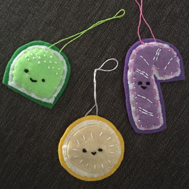 felt Christmas decorations