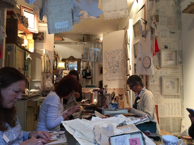 Jessie Chorley craft workshop in shop