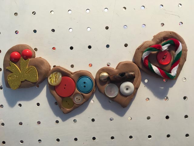 gingerbread play dough hearts