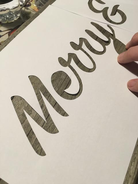 Make a festive upcycled sign with lights