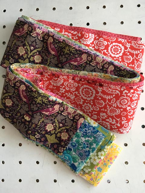 Liberty strip rainbow quilt