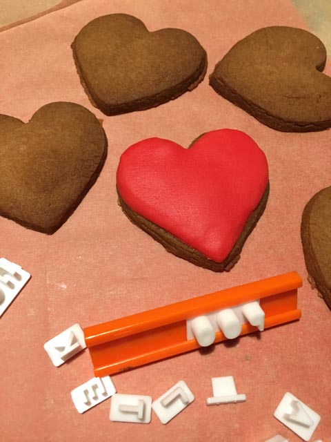 heart shaped gingerbread biscuits