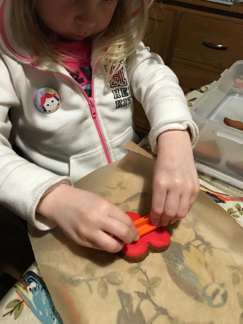 stamping biscuits
