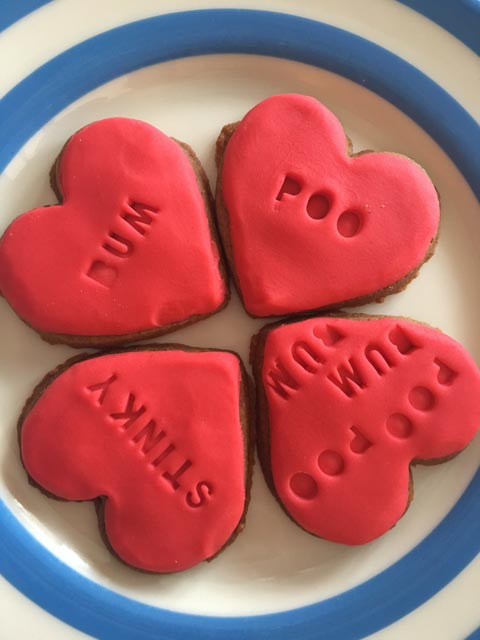 rude word biscuits