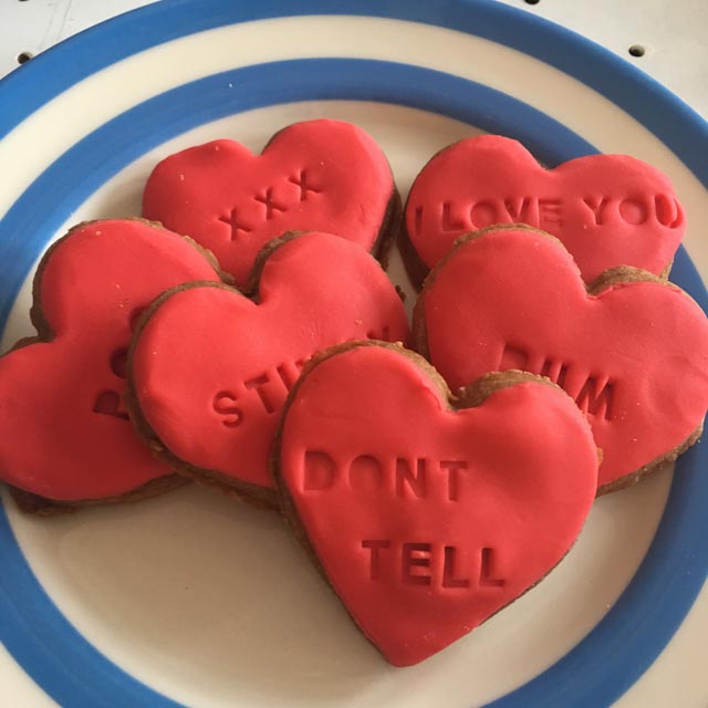 rude word Valentine's Day biscuits