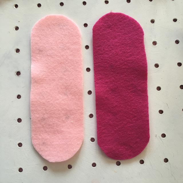 felt love hearts