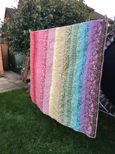 Liberty strip quilt