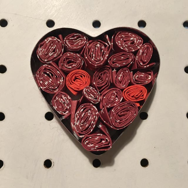 coiled paper heart
