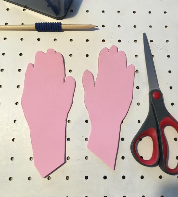 Hand print art for Valentine's Day