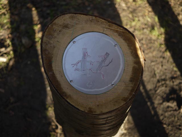 Stick Man trail and rubbing