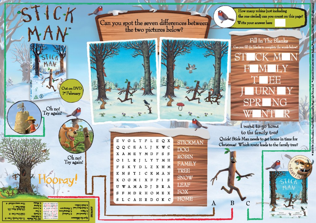 Stick Man activity sheet