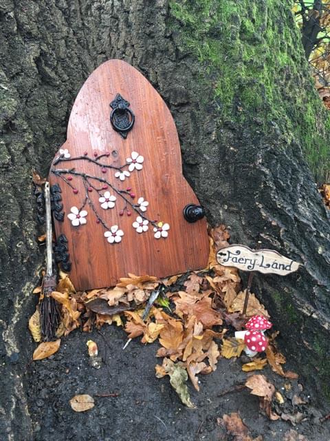 fairy door in woods