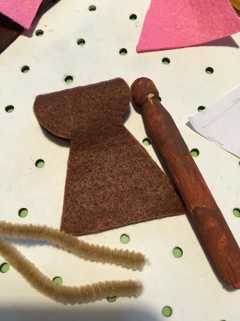 gingerbread man peg doll