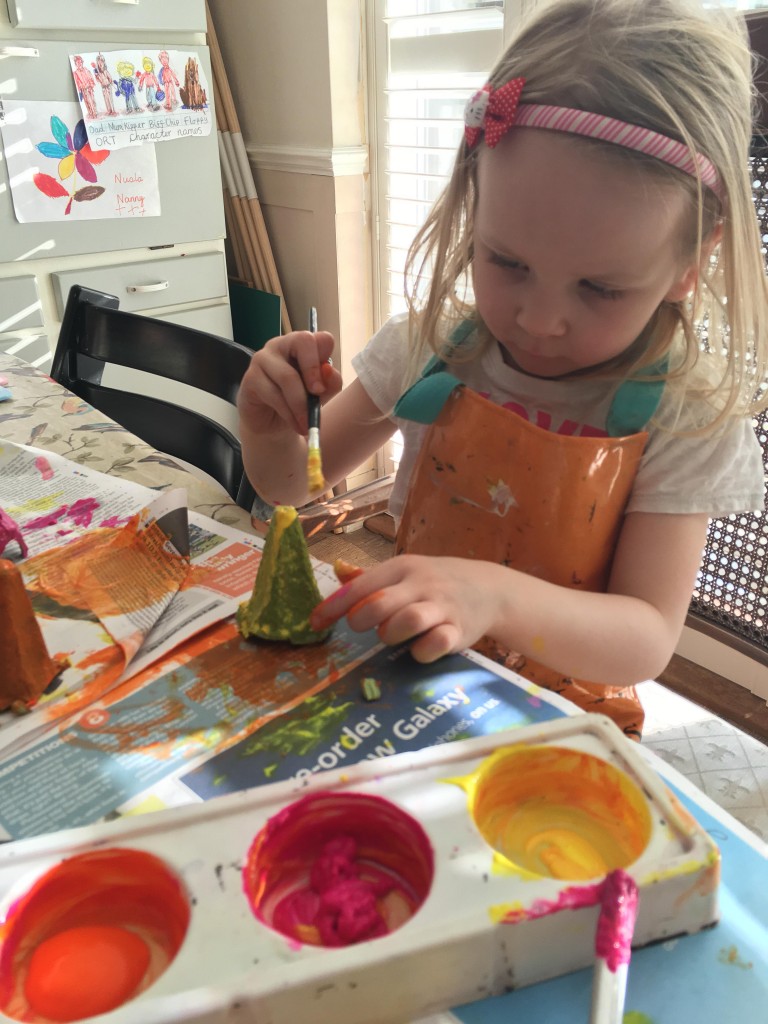 Egg carton flower craft