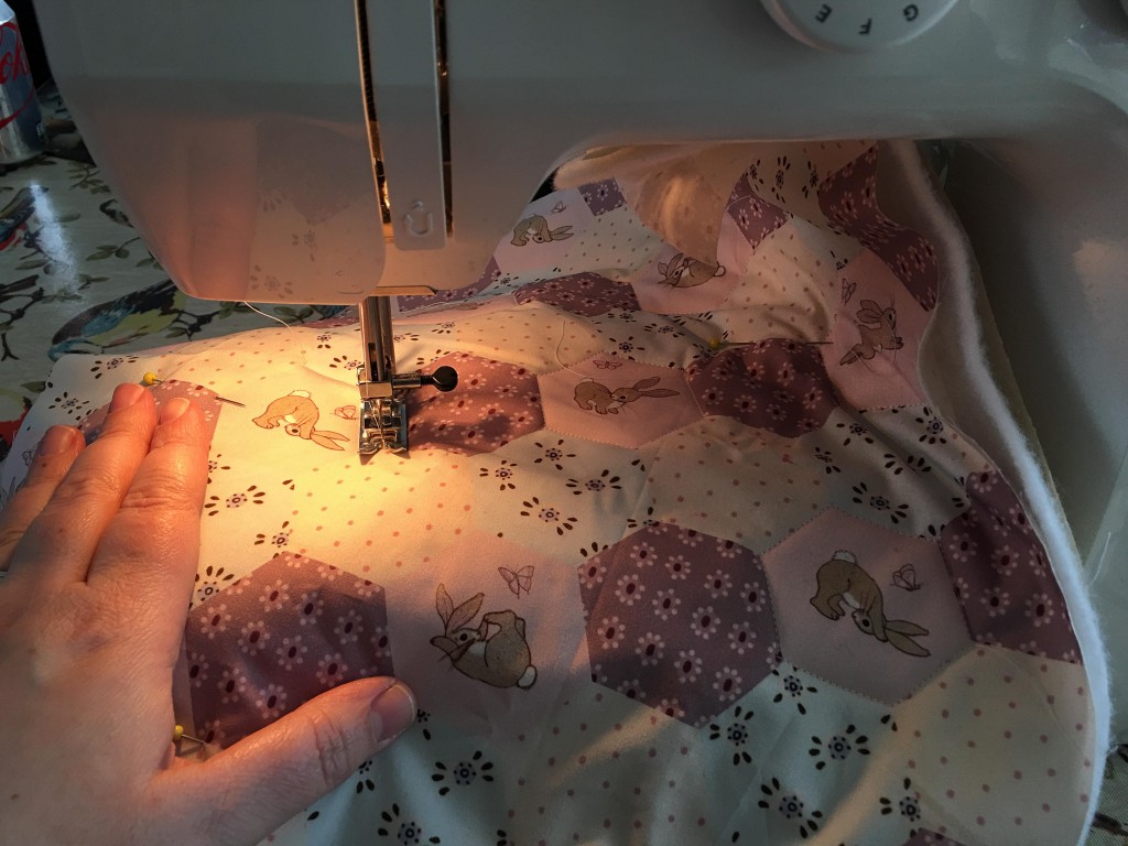 using my sewing machine