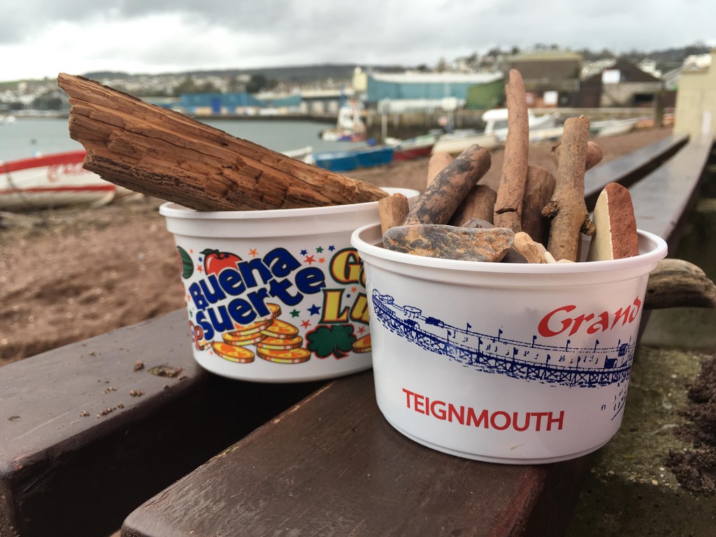 collecting sea glass in teignmouth