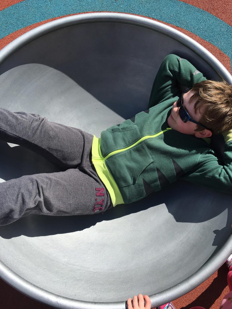 playing at the park