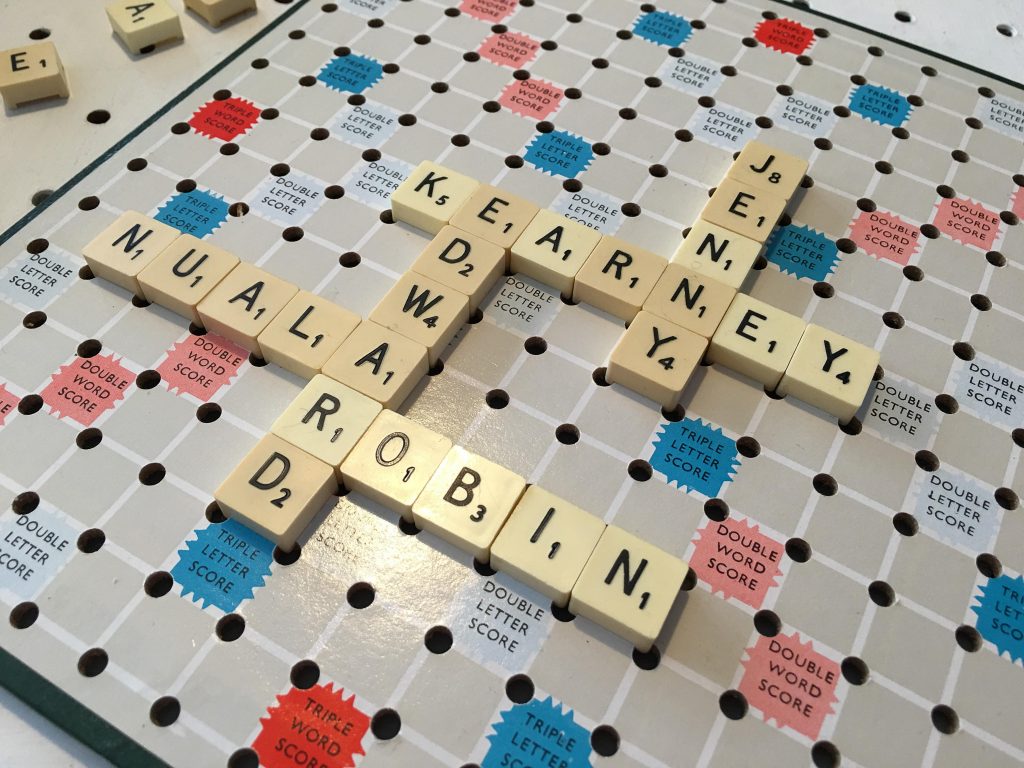 Scrabble wall art
