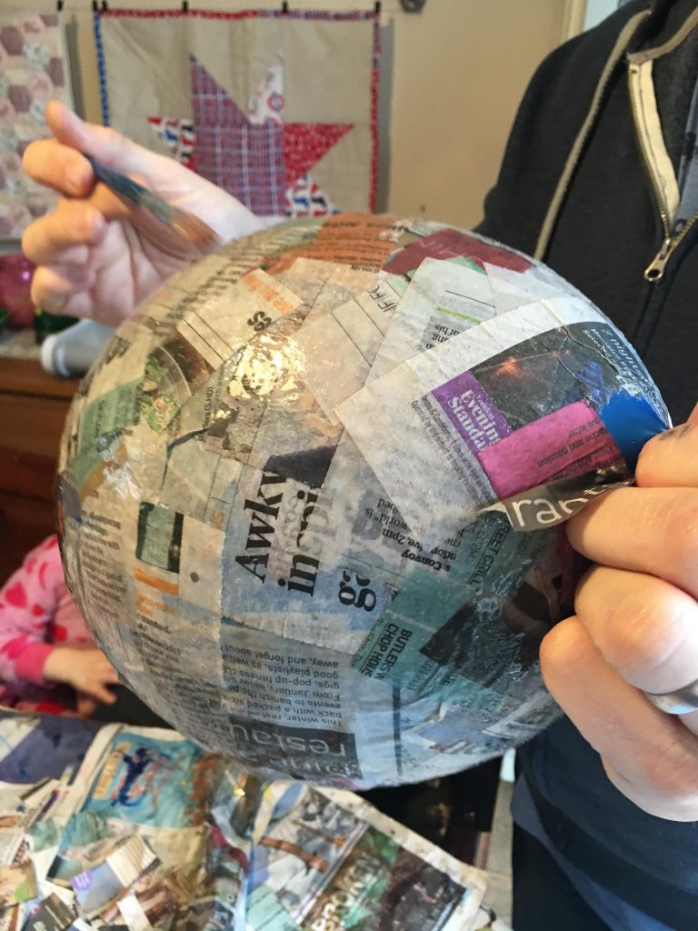Papier-mâché death star