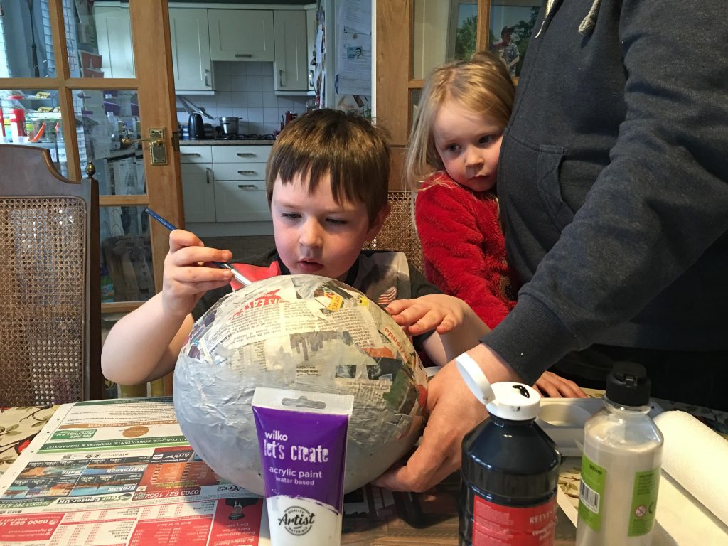papier mache death star craft